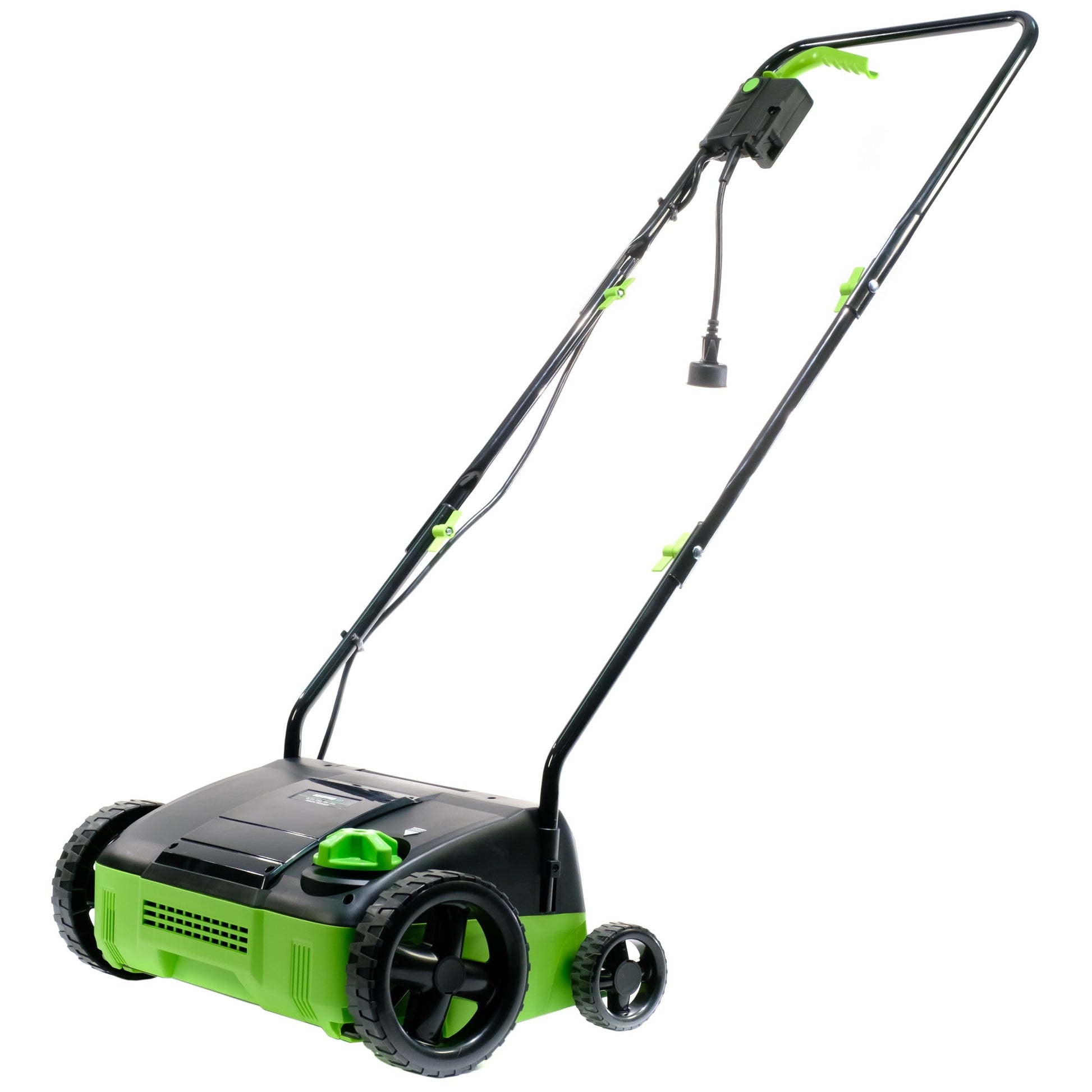 Earthwise 12-Inch 12-Amp Electric Corded Dethatcher - Steel Piano Wire Tines - Adjustable Depth - Black - Easy Assembly - 2-Year Warranty DT71212