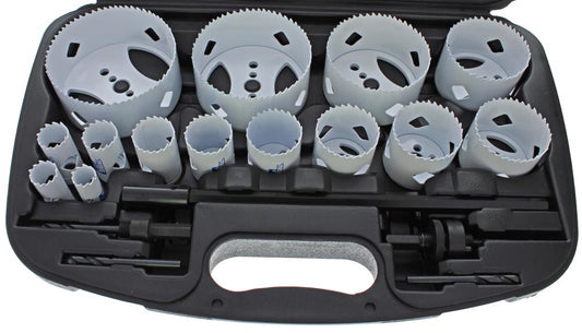 IDEAL Deep Cut 4-1/2-in Carbide-tipped Arbored Adjustable Hole saw kit Set with Hard Case