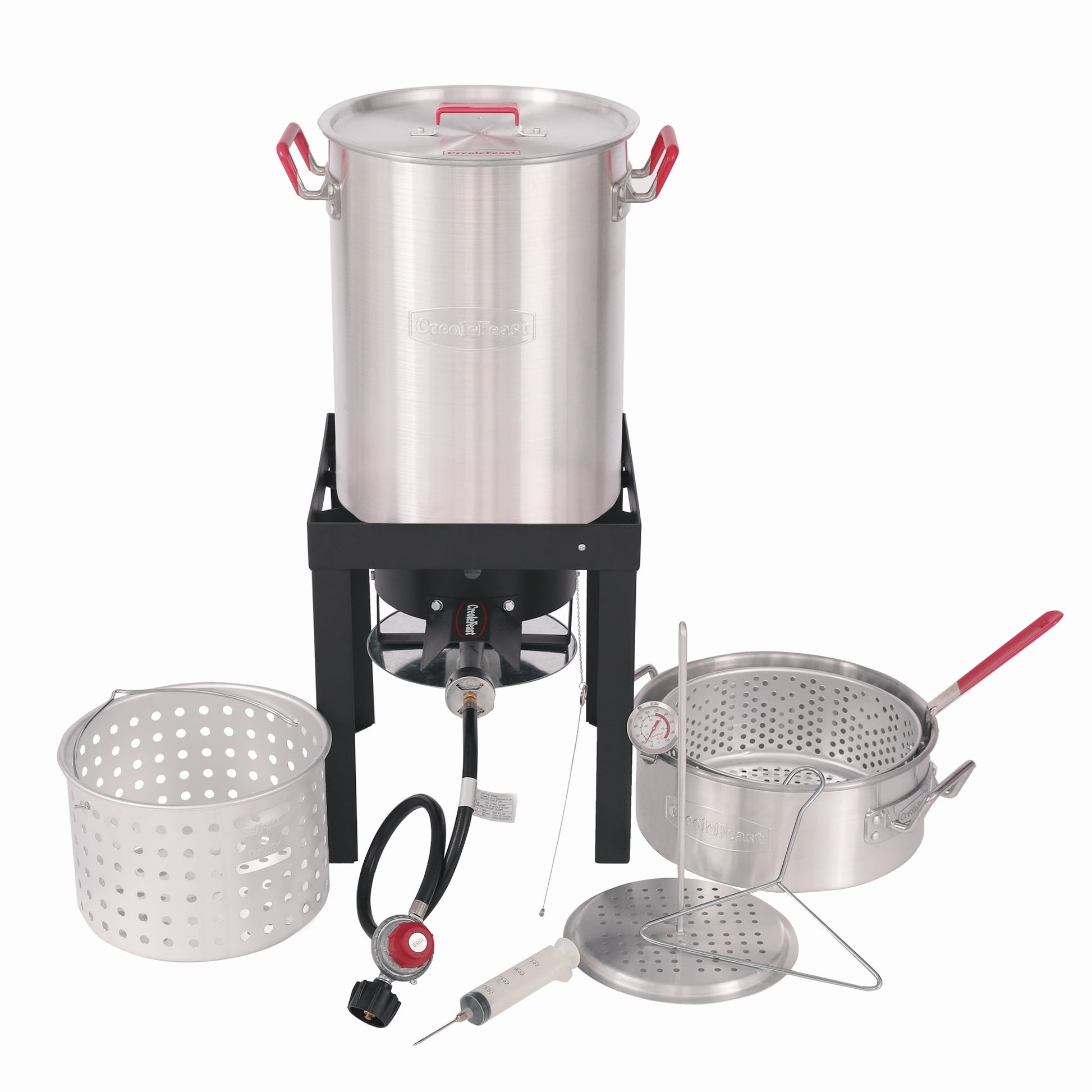 Creole Feast Premium Aluminum Propane 30-Quart 20-lb. cylinder Electronic Ignition Gas Turkey Fryer TFK3001