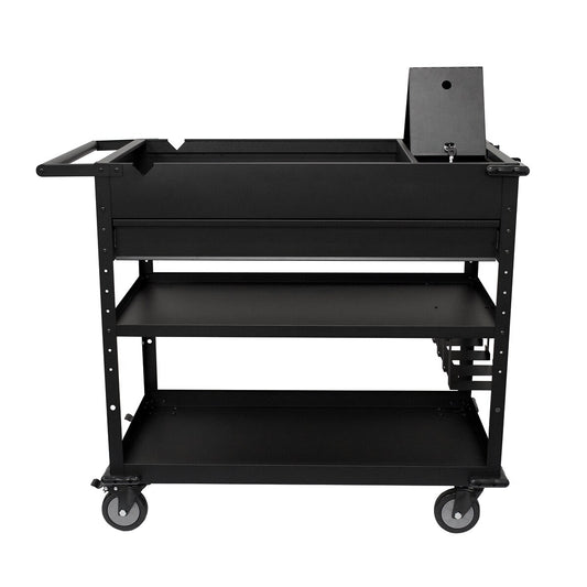 Montezuma Steel Storage Module 40-in Work Cart with Power Tool Holder - Black MUC4039B