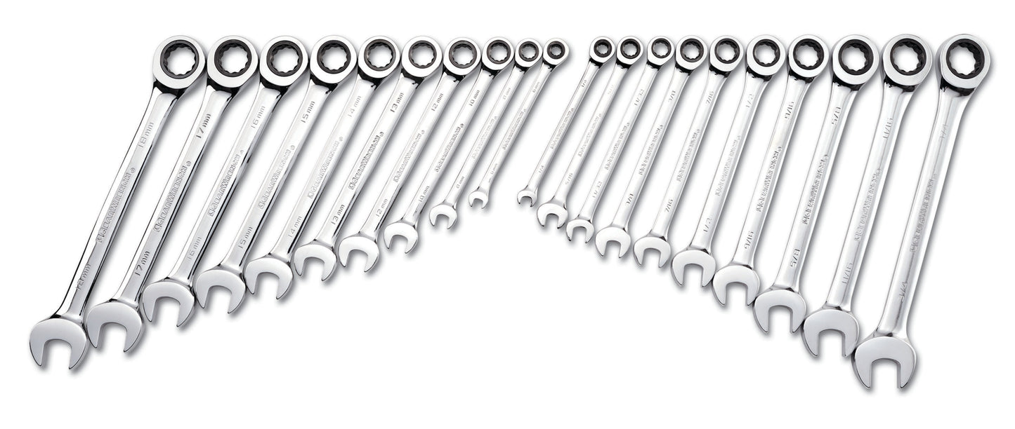 GEARWRENCH 20-Piece Set Standard (SAE) and Metric Ratchet Wrench 35720-06