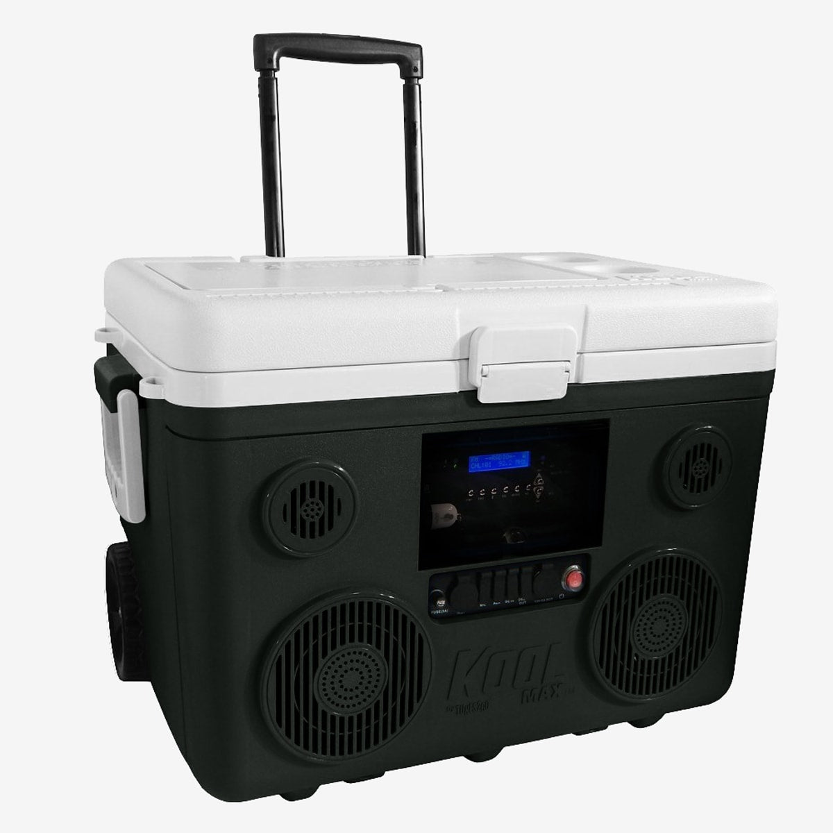 TUNES2GO Gray 40-Quart Insulated Beverage Cooler with Wheels and Telescoping Handle CA-E065G