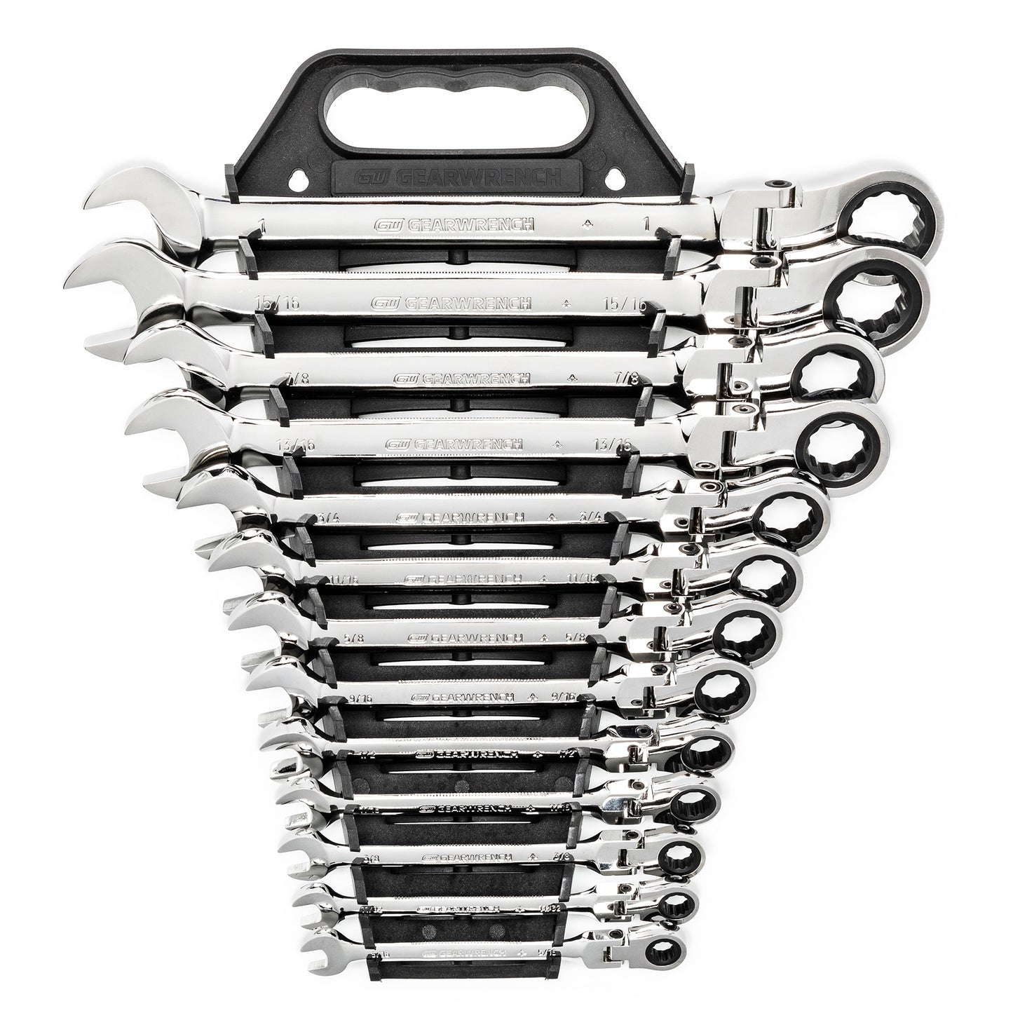 GEARWRENCH 13-Piece Set 12-point (SAE) Flexible Head Combination Wrench 9702D