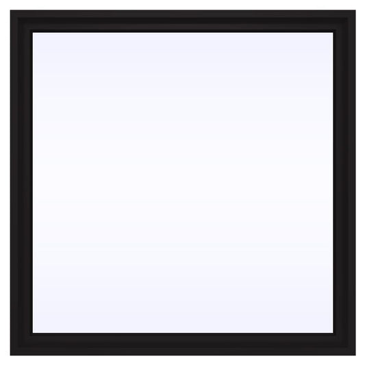 JELD-WEN FiniShield V-4500 35-1/2-in x 35-1/2-in Black Square Picture Window