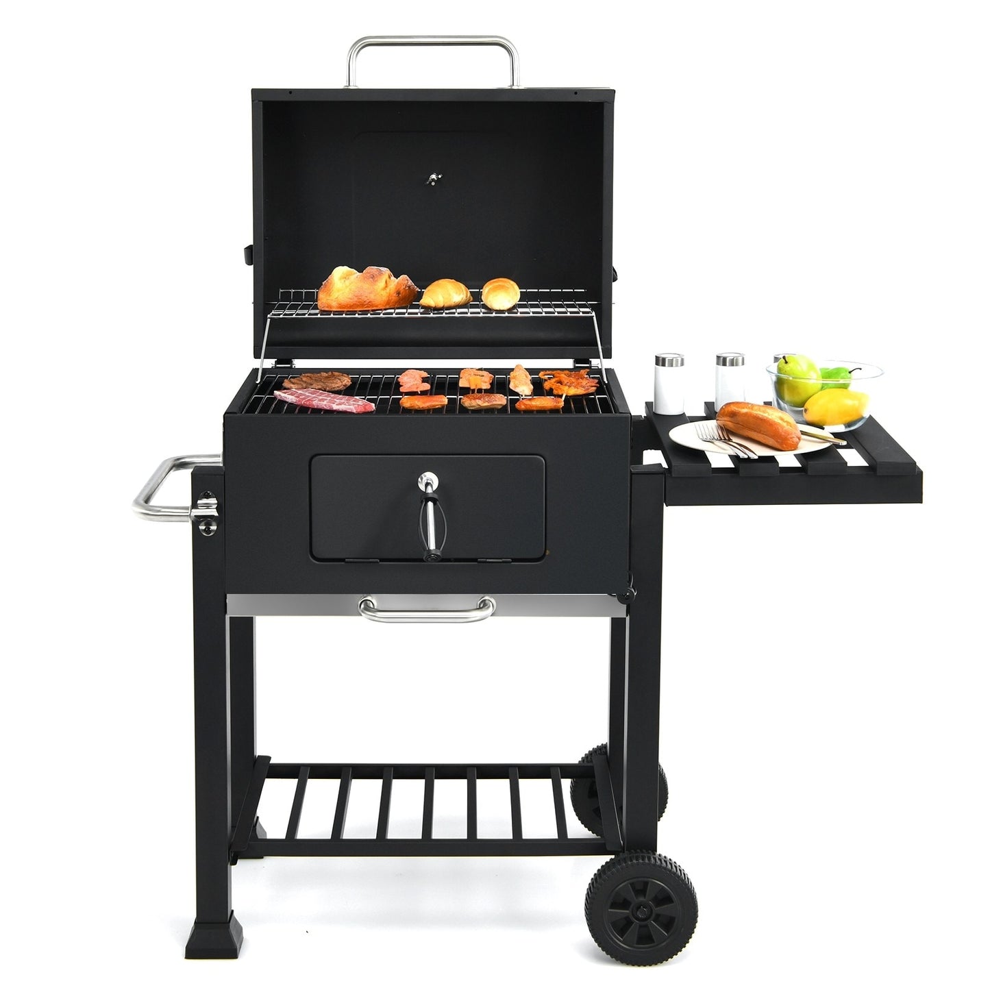 Clihome Charcoal Grills 22.4-in W Black Charcoal Grill