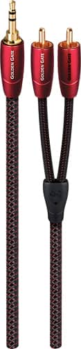 AudioQuest - Golden Gate 26.2' 3.5mm-to-RCA Audio Cable - Red