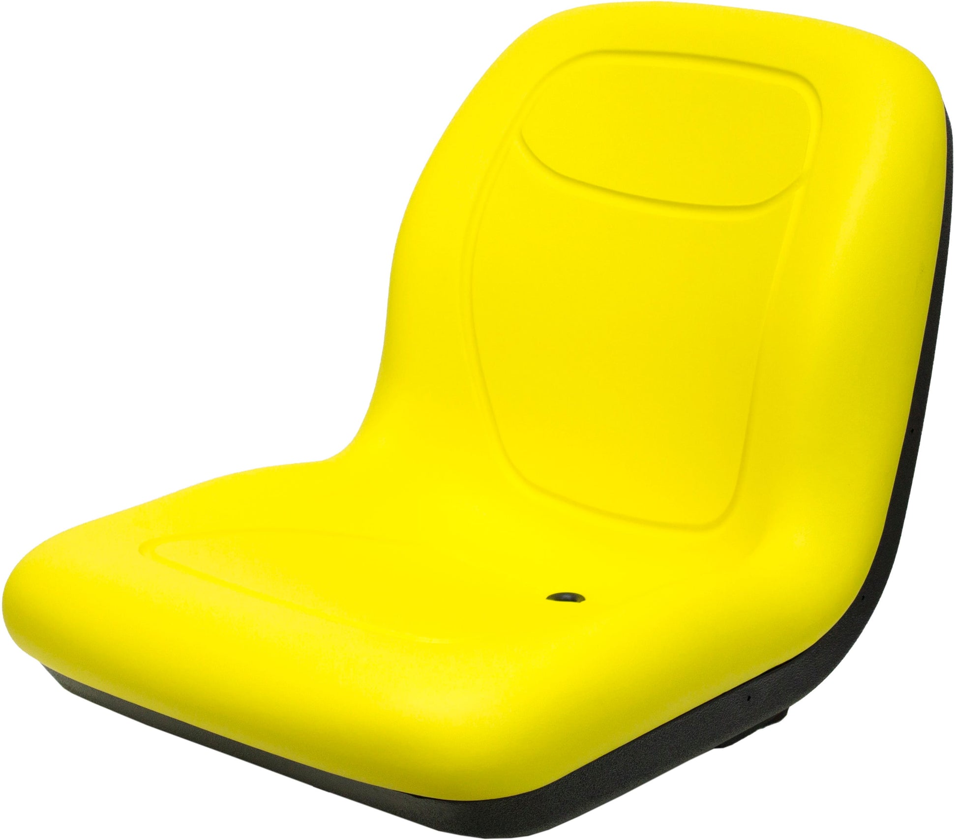 KM 133 Uni Pro Hinged - Yellow Vinyl Seat for JD Tractor/Mower - Heavy Duty, Corrosion Resistant, Ergonomic Foam Cushion 8281.KMM