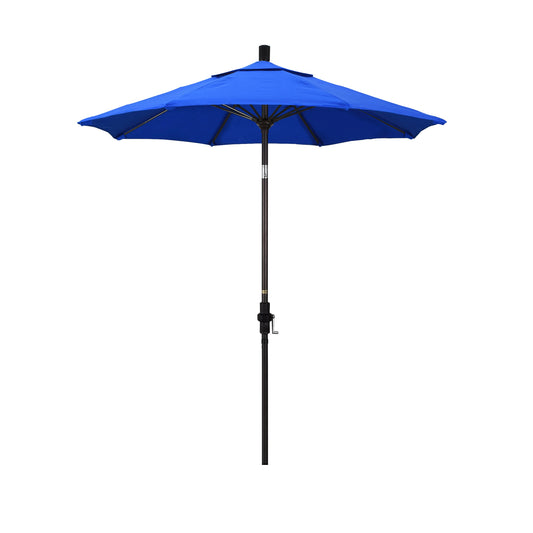 California Umbrella 7.5-ft Aluminum Blue Auto-tilt Market Patio Umbrella