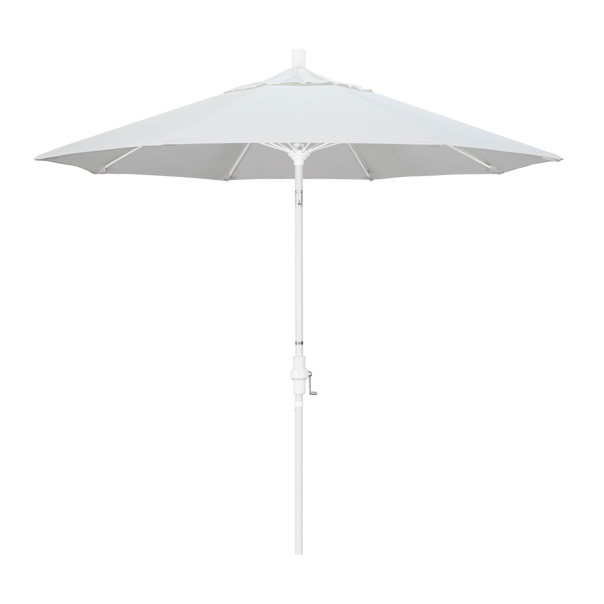 California Umbrella 9-ft Aluminum White Auto-tilt Market Patio Umbrella