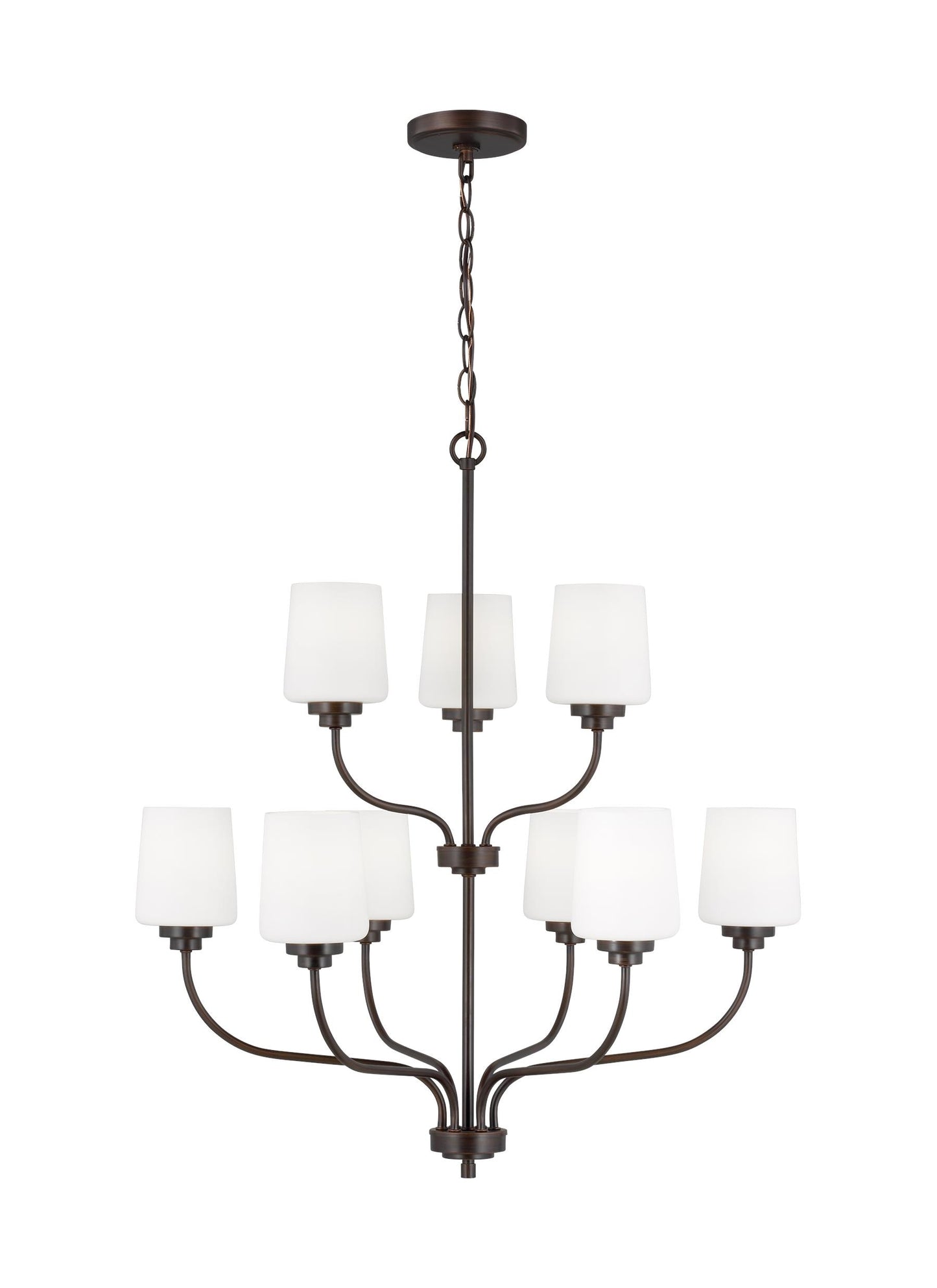 Generation Lighting Windom 9 -Light Bronze Traditional For Use in Dining Rooms, Foyers, Living Rooms Chandelier