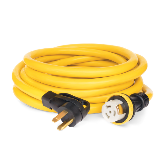 Champion Power Equipment 50-Amp RV Generator 30-ft/1 3-Prong Yellow Outdoor Heavy Duty Locking ExtenSion Cord