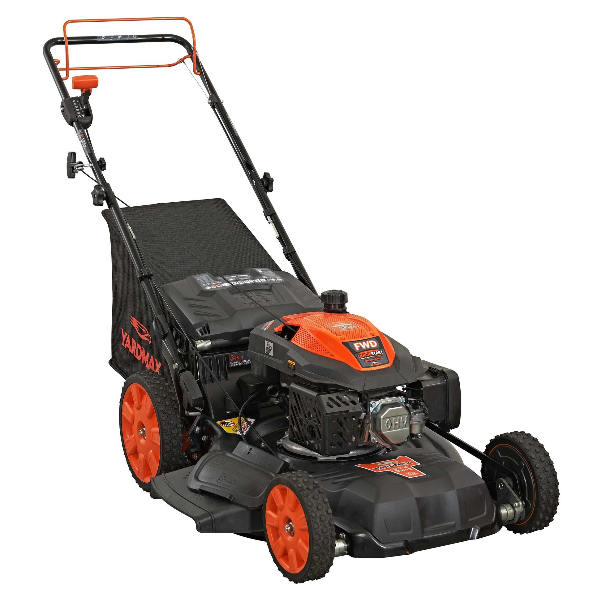 YARDMAX YG2860 163-cc 21-in Gas Self-propelled Lawn Mower with CVT Transmission and Yardmax Engine YG2860