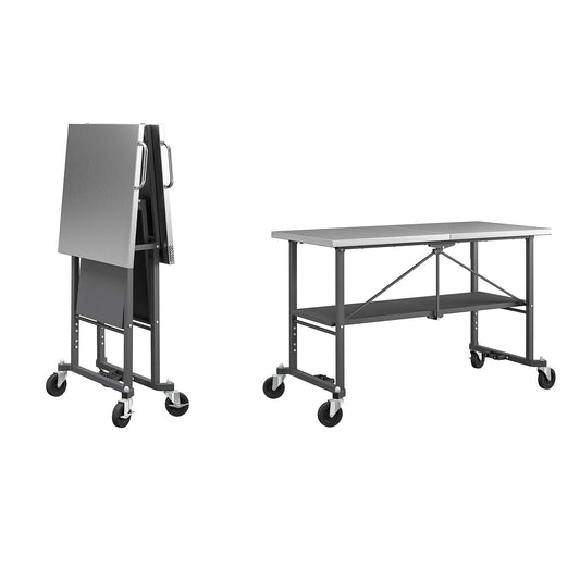 Cosco Rolling Stainless Steel Portable Work Bench 66771DKG1E