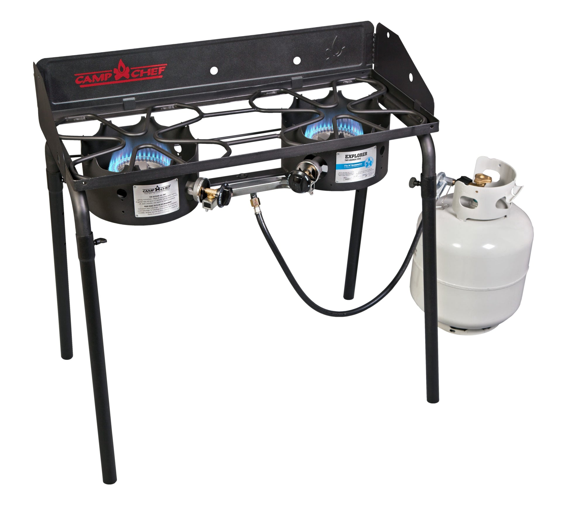 Camp Chef Explorer 2-Burners Propane Manual Steel Outdoor Stove EX60LW