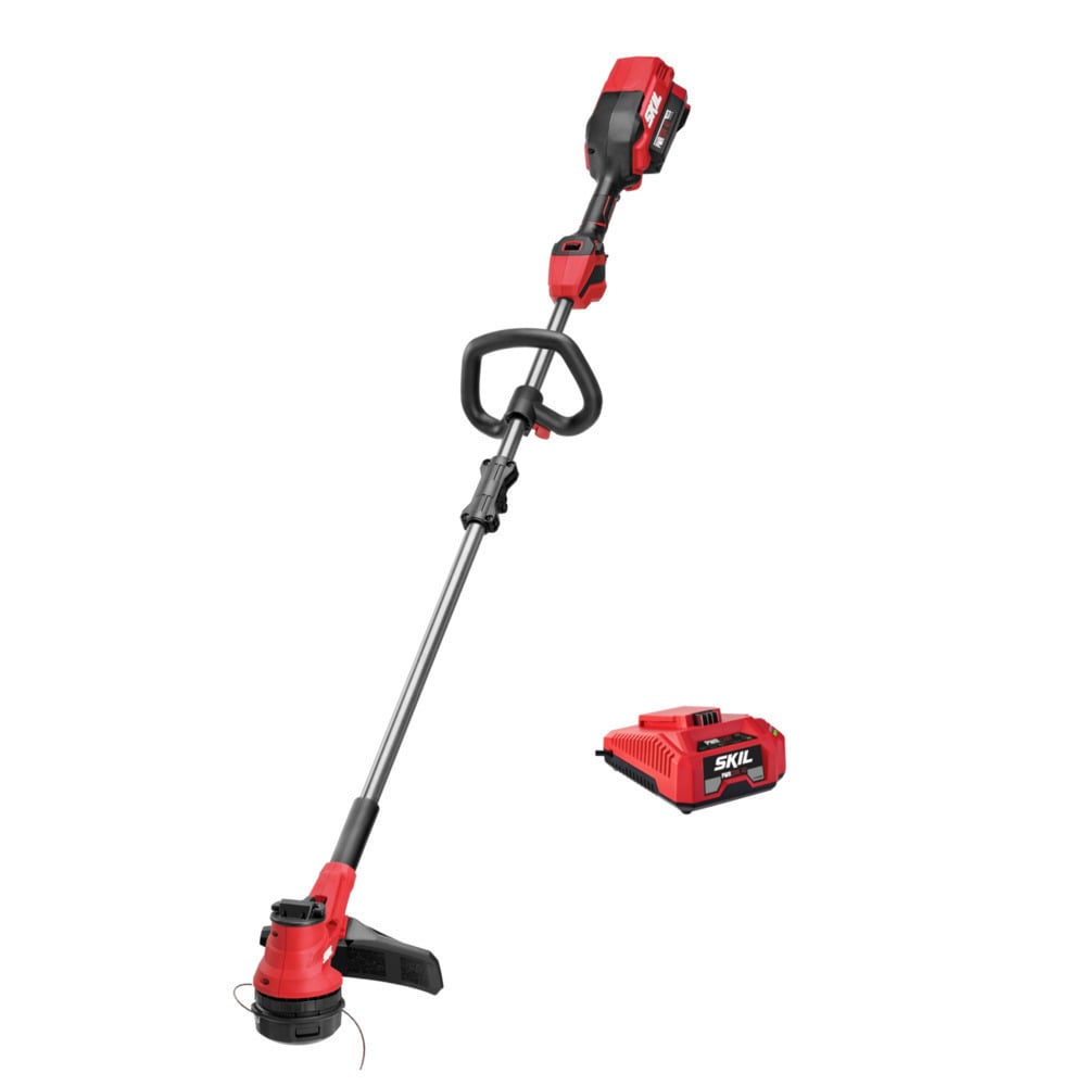 SKIL 40-volt 15-in Straight Shaft Battery String Trimmer 2.5 Ah (Battery and Charger Included) LT4832C-11