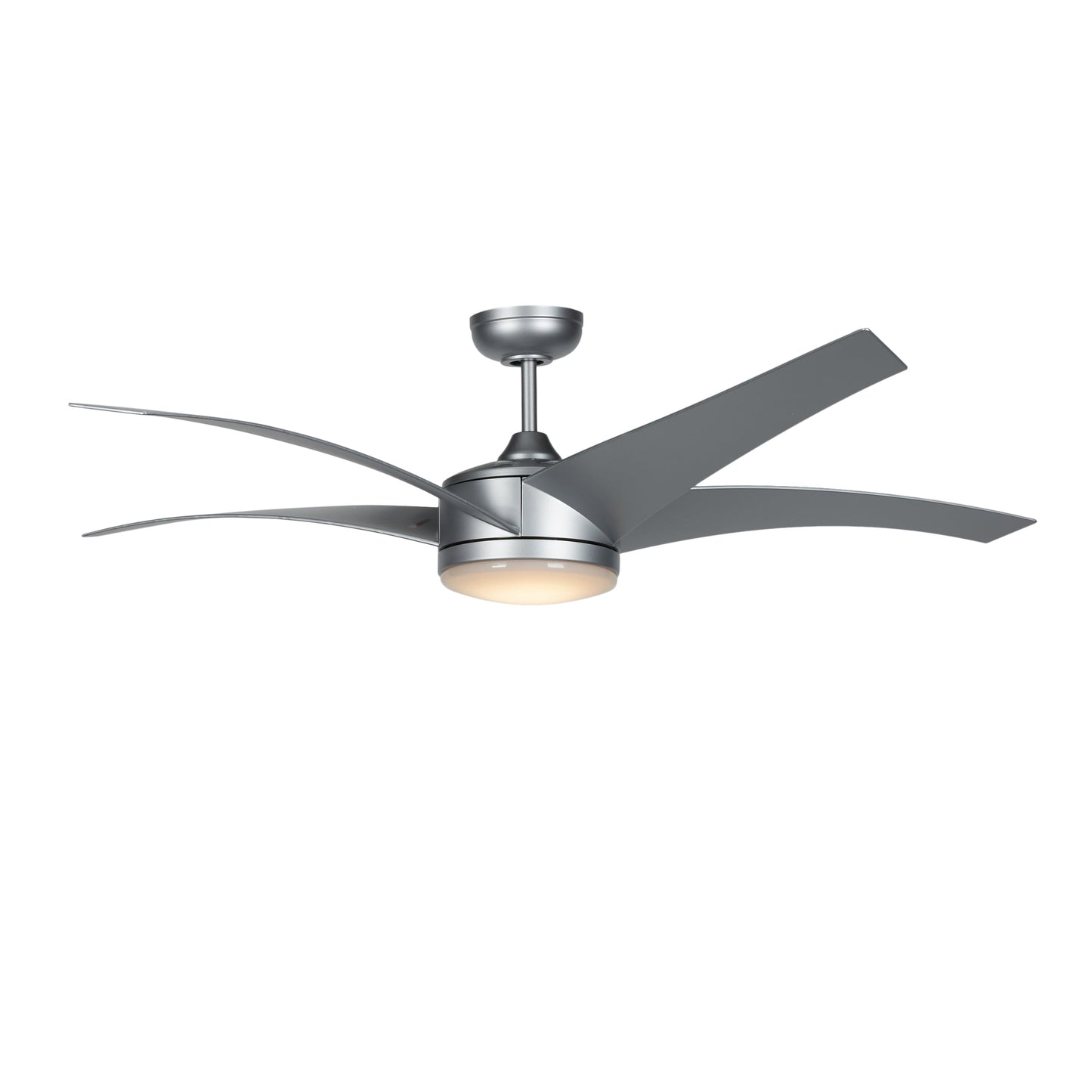 Craftmade Pursuit 54-in Titanium Indoor/Outdoor Smart Ceiling Fan with Light and Remote (5-Blade) PUR54TI5