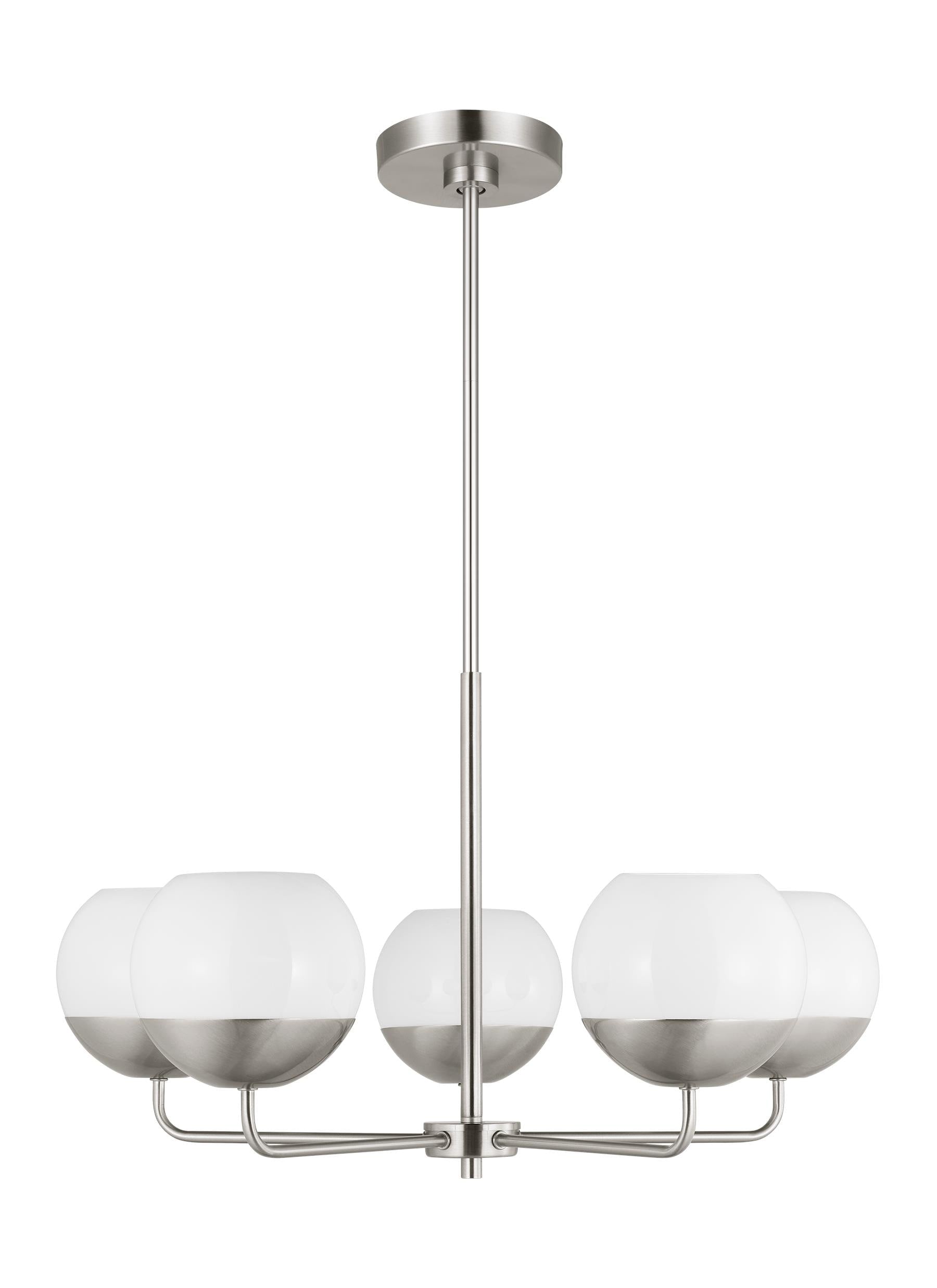 Generation Lighting Alvin 5 -Light Nickel Modern/contemporary For Use in Dining Rooms, Foyers, Kitchens, Living Rooms Chandelier