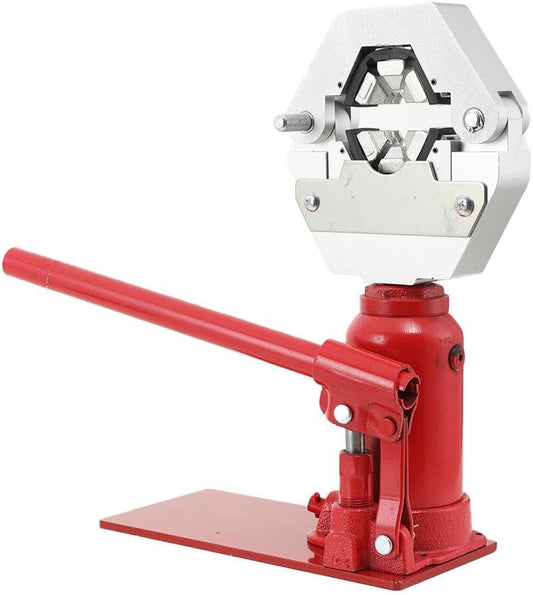 6.5-20mm Manual Hydraulic Hose Crimper Bottle Jack Hose Crimper Benchtop Agricultural 7T Hydraulic Hose Press Machine 6 Teeth High Pressure Sprayer Hose Diesel Hose Pressing Hydraulic Clamping Tools