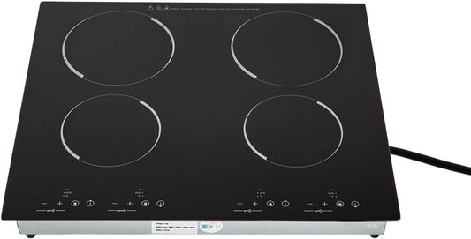 Ceramic Electric Stove Top 3000W Power Stove Electric Electronic Stove Top with Touch-Adjustable Control & 9 Heating Levels & Four Burners Electronic Cooktop for Kitchens, Cabins, Snack Bars