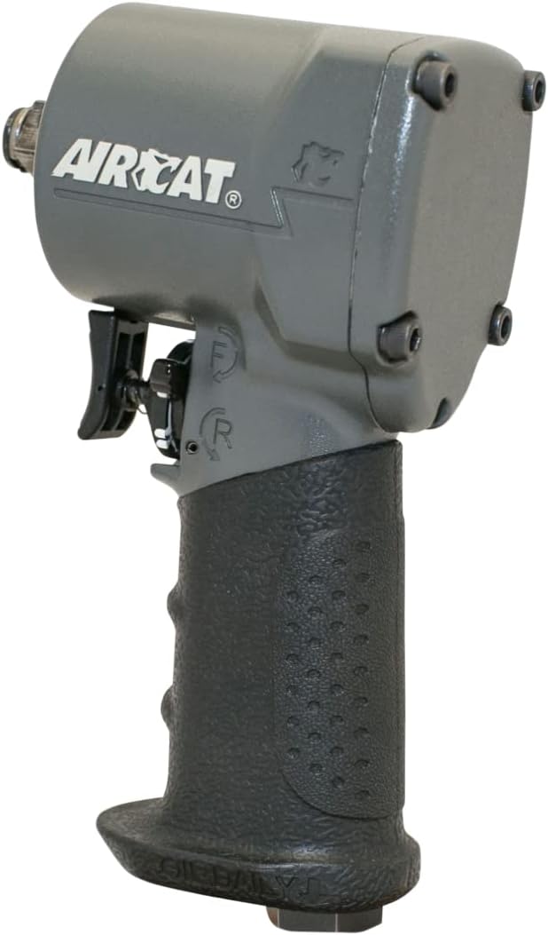 AIRCAT Pneumatic Tools 1057-TH: Stubby Impact Wrench 700 ft-lbs - 1\/2-Inch
