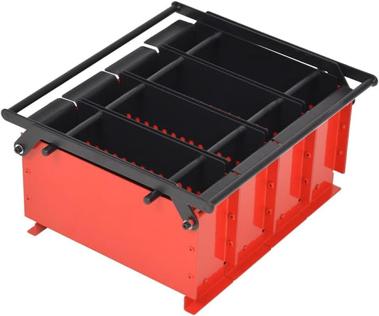 Paper Log Briquette Maker Steel 15"x12.2"x7.1" Black and Red 142922