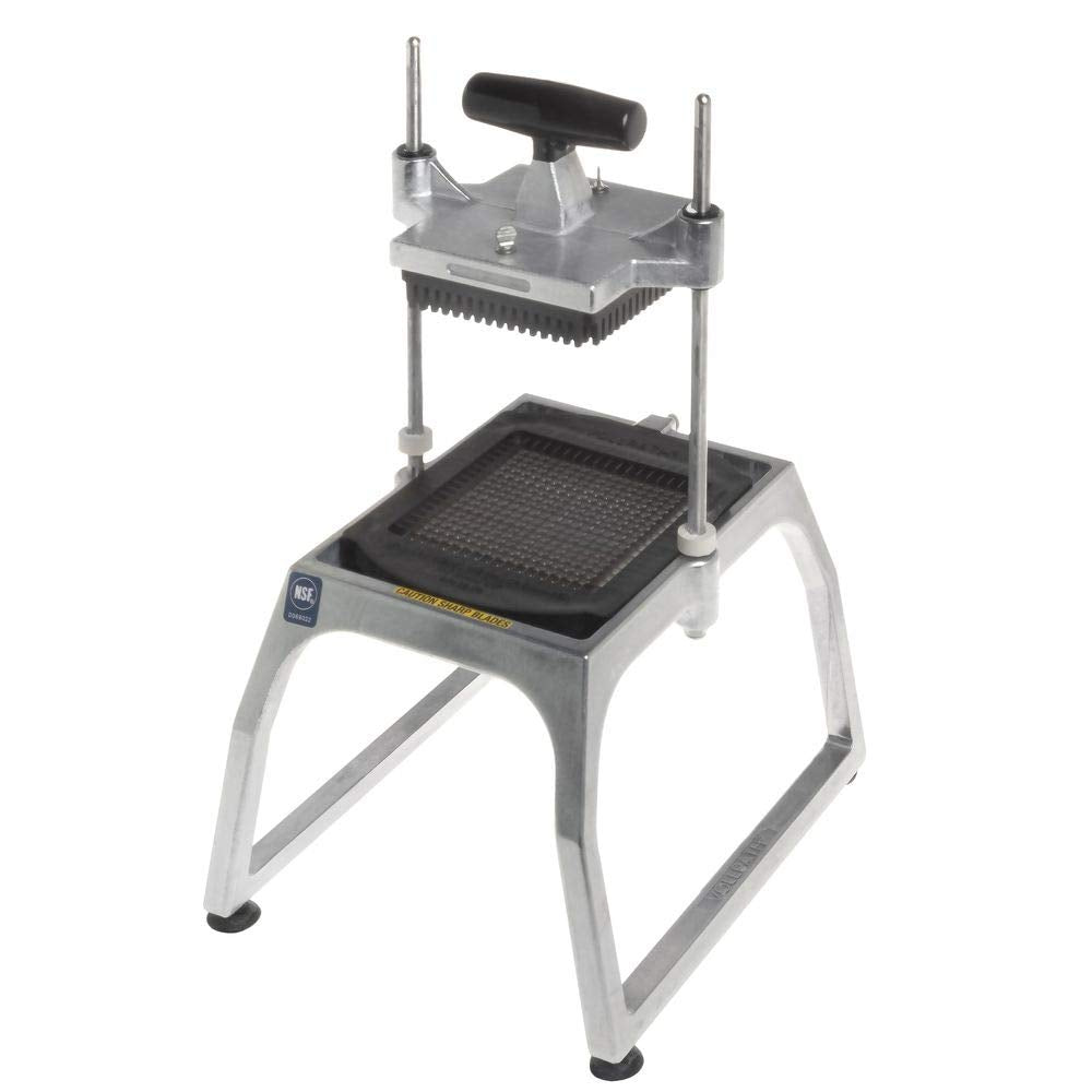 Vollrath 55457 1/4" Dice Cut Fruit and Vegetable Dicer | InstaCut 5.1 Tabletop Manual Food Processor for Cafeteria | 10-1/4"W x 11-1/4"D x 7-1/4"H, Silver, Aluminum Base, Stainless Steel Rods, NSF