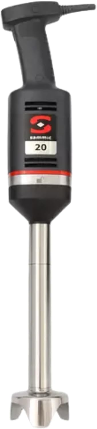 Sammic XM-22 Stick Immersion Blender, Handheld Commercial Food Blender, 16 Qt Capacity, Variable Speed 1,500–15,000 RPM, 11.4" Detachable Stainless Steel Arm, Tri-Blade System, 120V