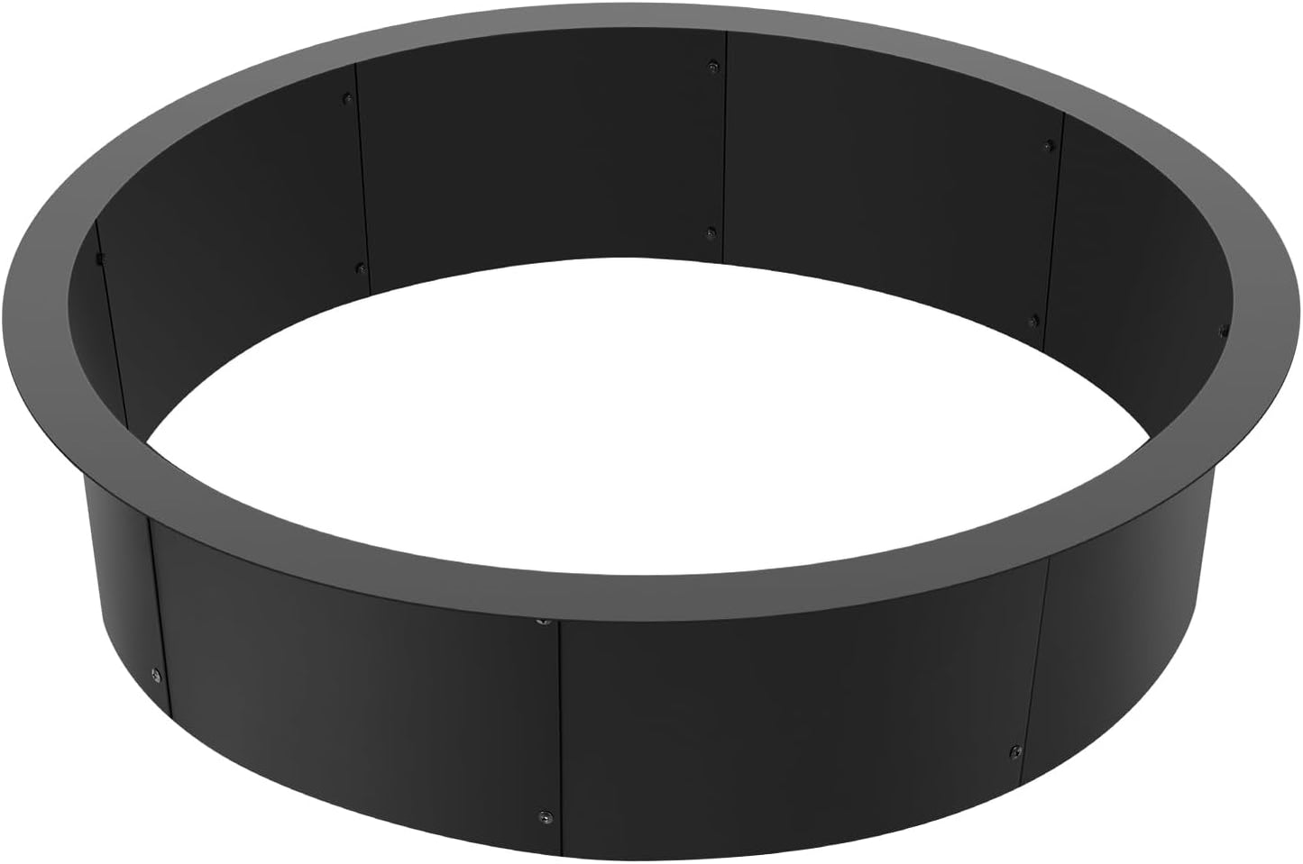 Happybuy 45-Inch Fire Pit Ring, Heavy Duty Carbon Steel, 10-Inch Height, DIY Campfire Insert for Outdoor Camping, Bonfires, In-Ground or Above-Ground Use