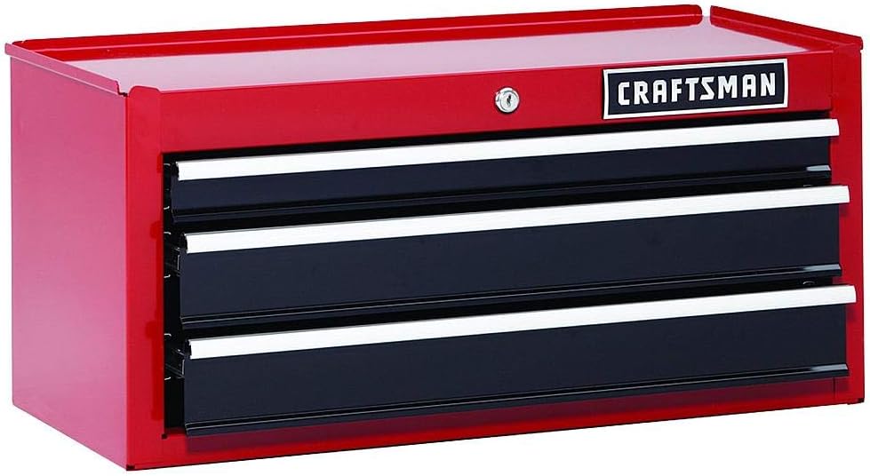 Craftsman 26" in 3-Drawer Steel Heavy-Duty Middle Tool Chest Box Storage Cabinet