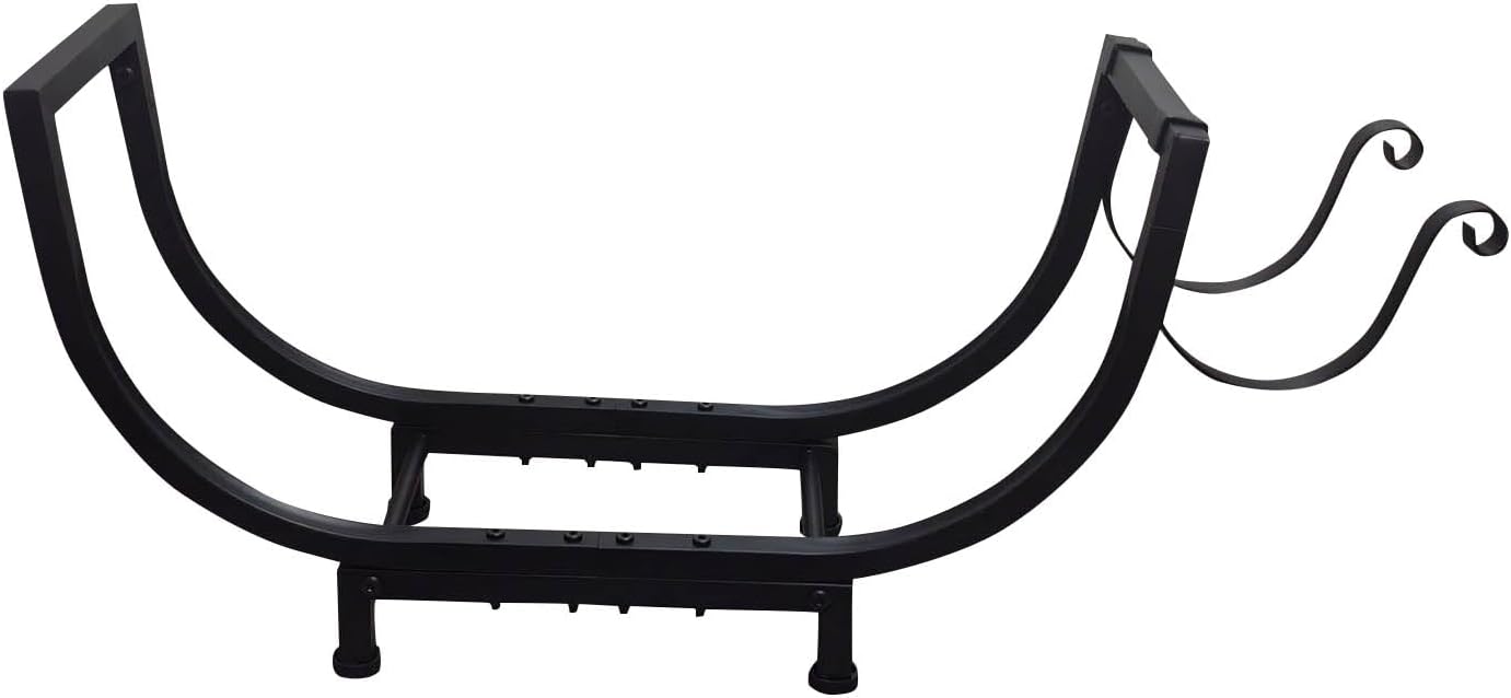 Extra-Wide Metal Wood Rack With Coating High-Weight Capacity & Quick Setup For Home/Patio Storage Weather Wood Piling Rack