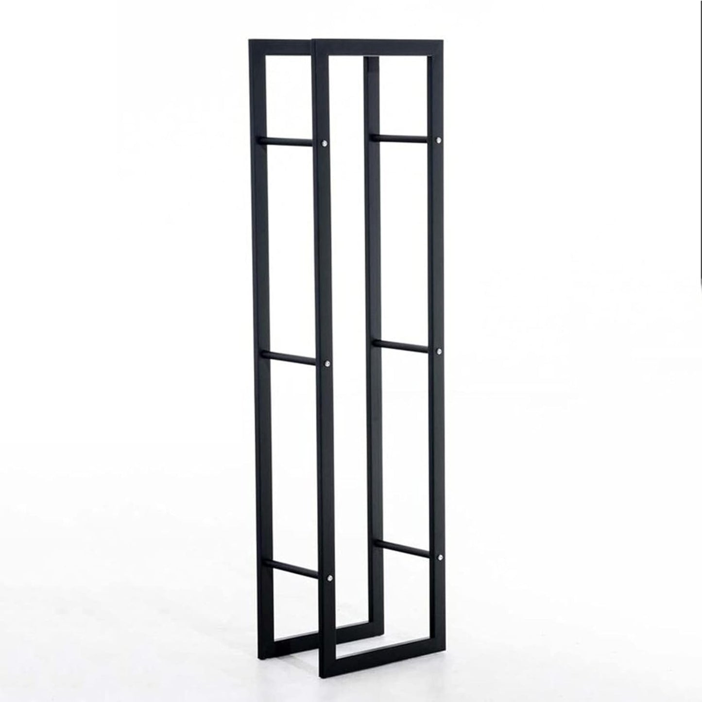 Firewood Rack for Fireplace Heavy Duty Log Bin Holder with Wrought Iron Construction Tall Wood Stacker for Lumber Storage 130cm Height