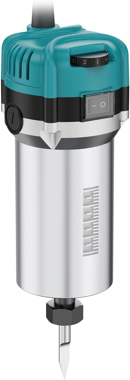 800W Compact Router Tool, Variable-Speed Palm Router for CNC Router Machine, Spindle Motor CNC Kit 65mm Spindle Wood Trimmer for Woodworking Slotting Trimming