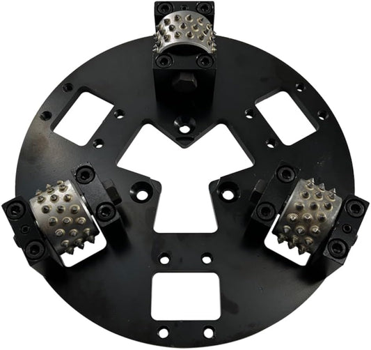 10.5" Bush Hammer Adapter Plate for HTC Greyline/Professional Grinder, 45 Tip Rollers