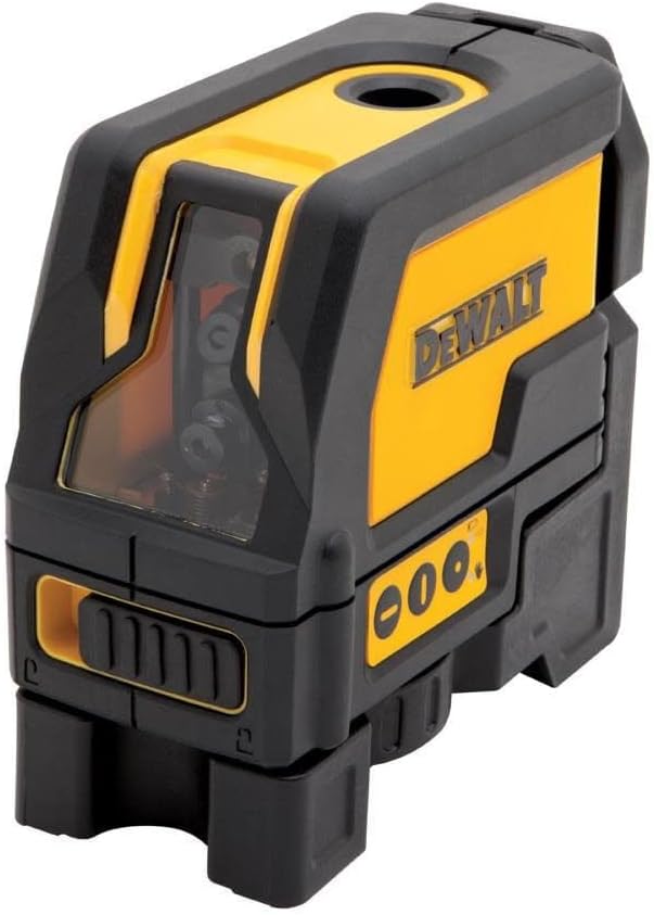DEWALT Cross Line and Spot Laser Level, Red, 165 Ft. (DW0822)
