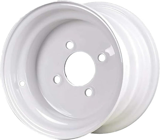 Premium Service 10x6 4 on 4 Steel Wheel - White (2)