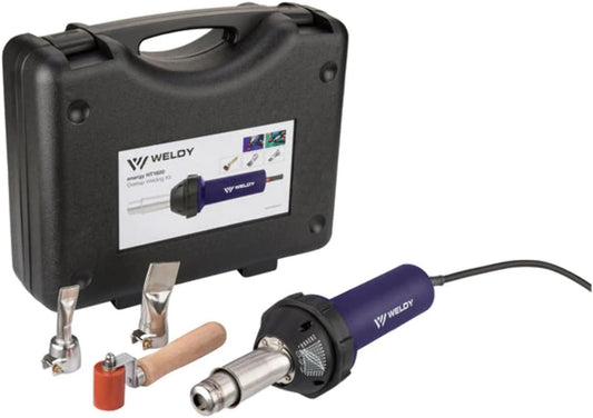 Weldy 1600W Hot Blast Torch Overlap Air Welding Gun Welder Pistol Tool Hot Air Gun(120 Voltage and flat nozzle)