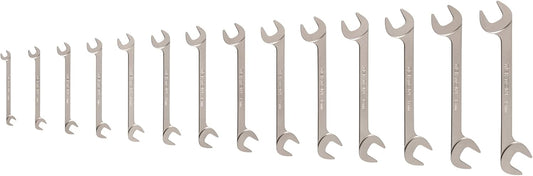 TEKTON Angle Head Open End Wrench Set, 14-Piece (6-19 mm) | WAE92001 | Made in USA