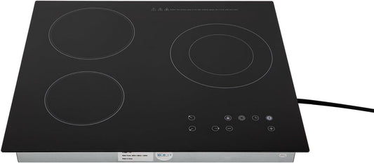 Digital Induction Cooktop,2600W 110V Double Burners Electric Stove, Countertop Burner with Legs, Induction Cooker Vitro Ceramic Glass Black Surface for Cast Iron Pan (2600W,3 Burners)