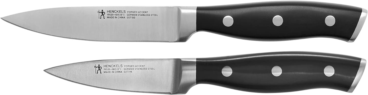 HENCKELS Forged Accent Razor-Sharp 2-pc Paring Knife Set, German Engineered Informed by 100+ Years of Mastery,Black