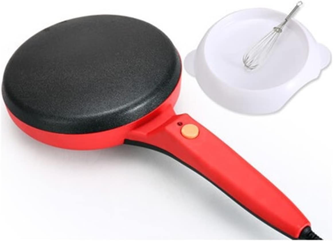 Electric Griddles， Non-stick Electric Crepe Pizza Maker Pancake Machine Non-stick Griddle Baking Pan Cake Machine Kitchen Cooking Tools Crepe (Color : Rojo)