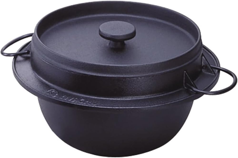 Iwachu 21086 Iwachu Rice Pot, 5 Cooking, Black, Inner Enameled Treatment, Induction Compatible, Nambu Ironware