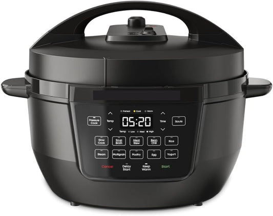 Instant-Pott RIO Wide 7.5QT Multi-Cooker, 35% Larger Cooking Surface, 13 Smart Programs, Pressure Cooker, Slow Cooker, Rice, Yogurt, Steam, Sauté, Dishwasher-Safe Stainless Steel Pot