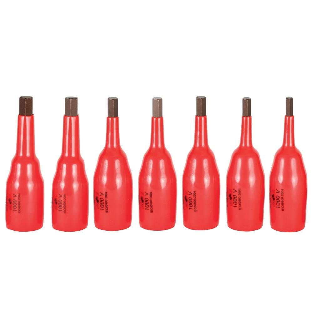 Wiha 31890 3/8-Inch Drive Socket Set, Inch, Insulated, 7 Piece