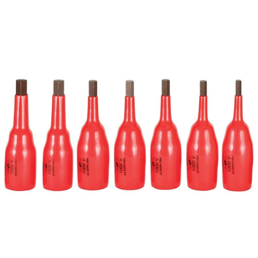 Wiha 31890 3/8-Inch Drive Socket Set, Inch, Insulated, 7 Piece