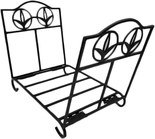 Firewood Rack, Wrought Iron Fireplace Rack, Rust-Proof Wooden Rack, Interior and Exterior Wooden Rack, Suitable for Firewood