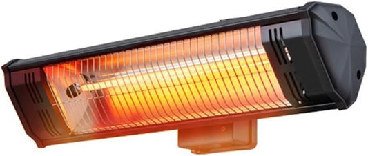 Infrared Hanging Patio Heater With Remote Control, 1400W Aluminum Alloy Indoor\/Outdoor Heater For Patio, Garage Open Spaces(Black)