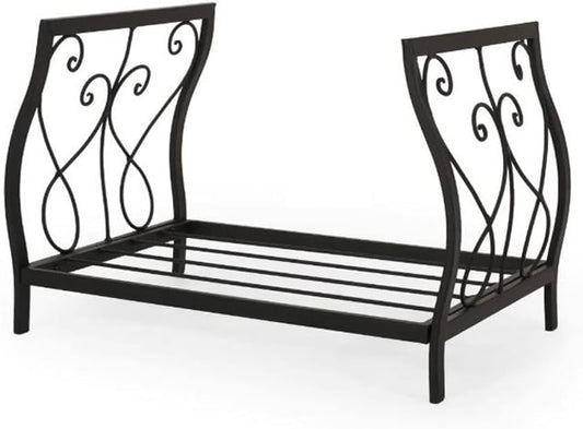 Firewood Rack, Wrought Iron Fire Rack, Heavy Log Storage Rack, Fireplace Tools, Suitable for Indoor and Outdoor Use