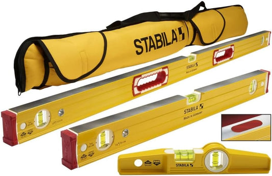 Stabila 96M Magnetic Level Set Kit - 48"/24" Torpedo and Case,Yellow