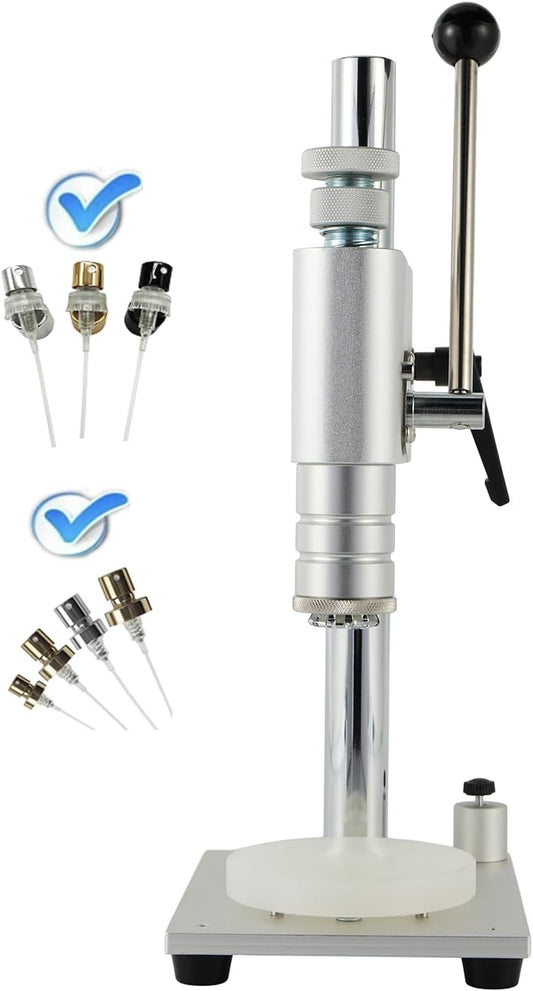 Yoolenatu Manual desktop perfume bottle crimping and capping tool machine, perfume bottle crimper,perfume bottle sealing machine (13 mm-15mm)