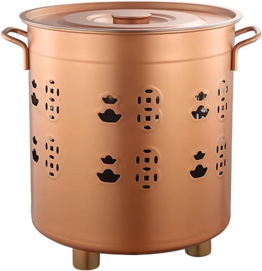 Burn Barrel, Burn Barrels for Outside, Metal Barrel for Burning, Stainless Steel Incinerator Bin, Fire Pit, for Home Outdoor Backyard